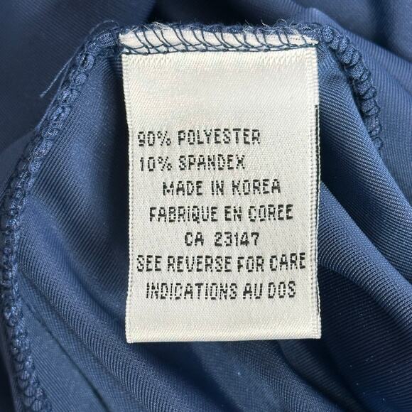 Vintage Talbots Blue Velvet 3/4 Sleeve Maxi Dress Womens Size Medium M VTG Goth - Picture 9 of 11